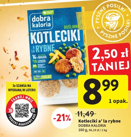 dobra kaloria Roślinne kotleciki à la rybne 160 g