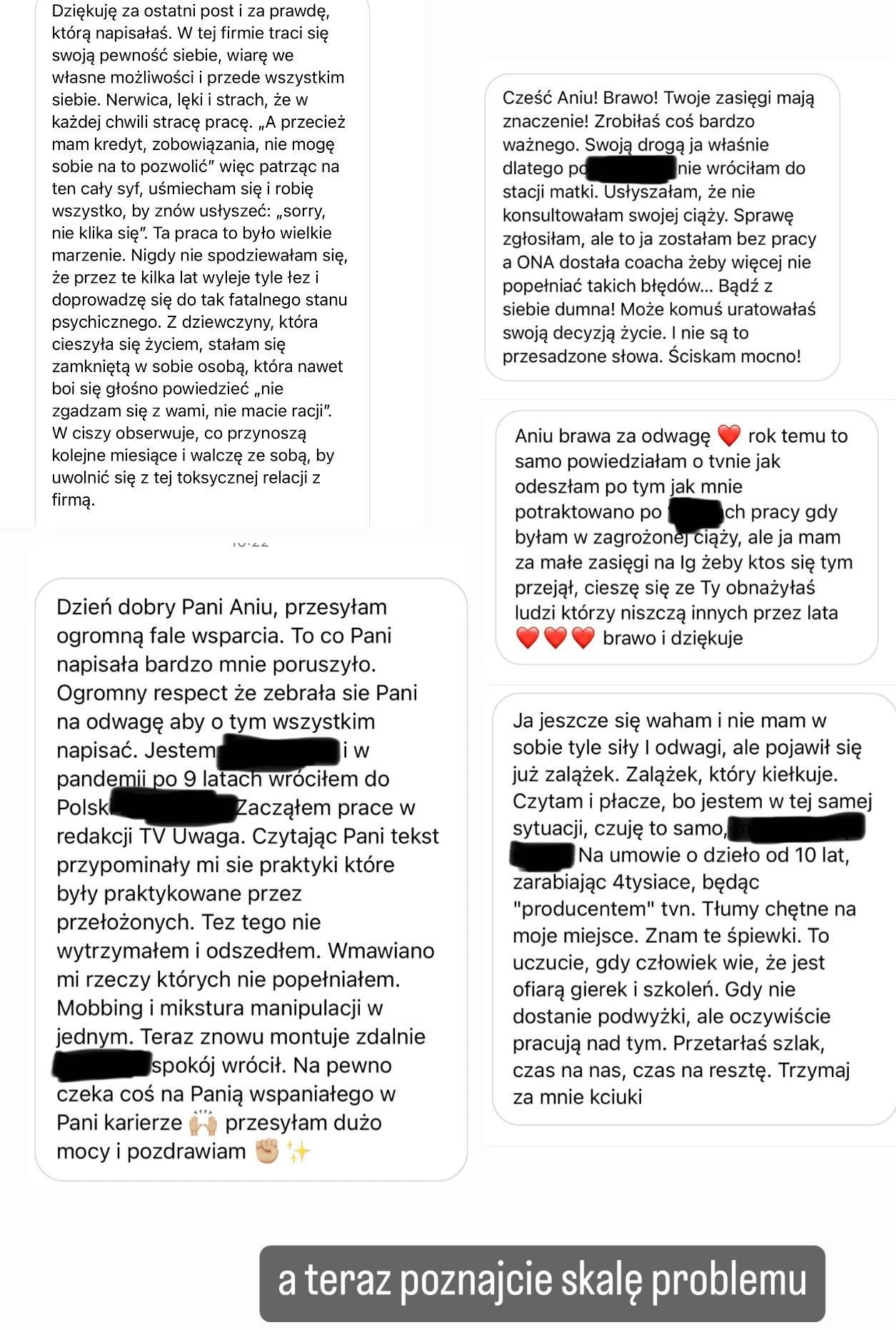 Anna Wendzikowska publikuje na Instagramie wiadomości od pracowników TVN Anna Wendzikowska publikuje na Instagramie wiadomości od pracowników TVN
