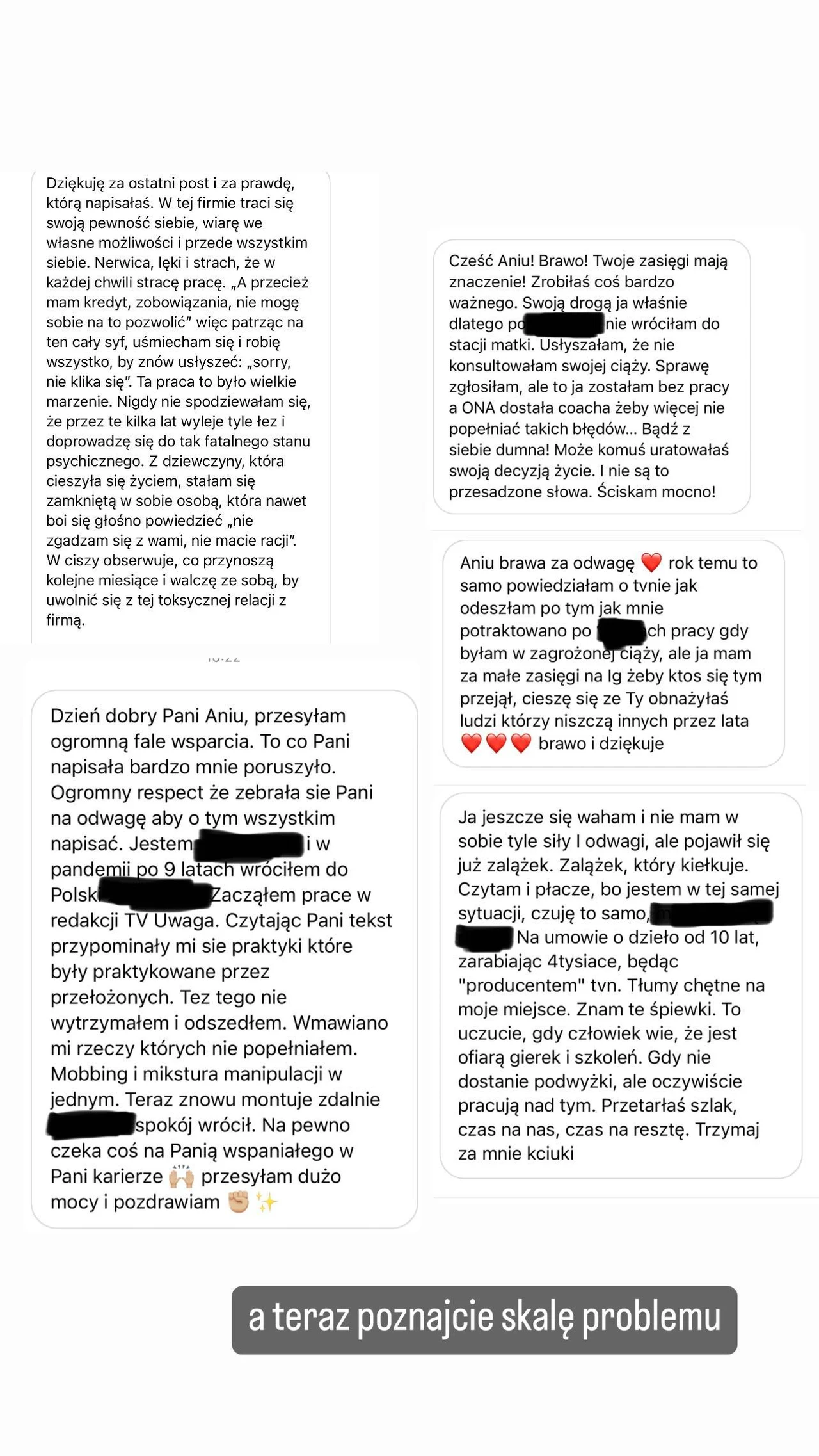 Anna Wendzikowska publikuje na Instagramie wiadomości od pracowników TVN Anna Wendzikowska publikuje na Instagramie wiadomości od pracowników TVN