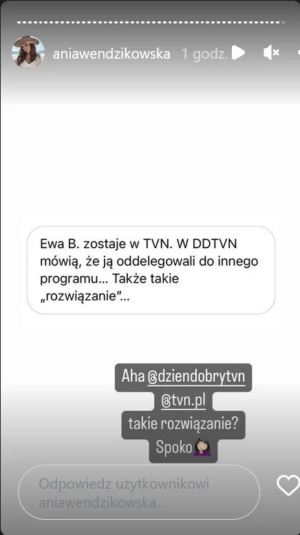 Anna Wendzikowska opowiada dalej o mobbingu w "Dzień Dobry TVN" Anna Wendzikowska opowiada dalej o mobbingu w "Dzień Dobry TVN"