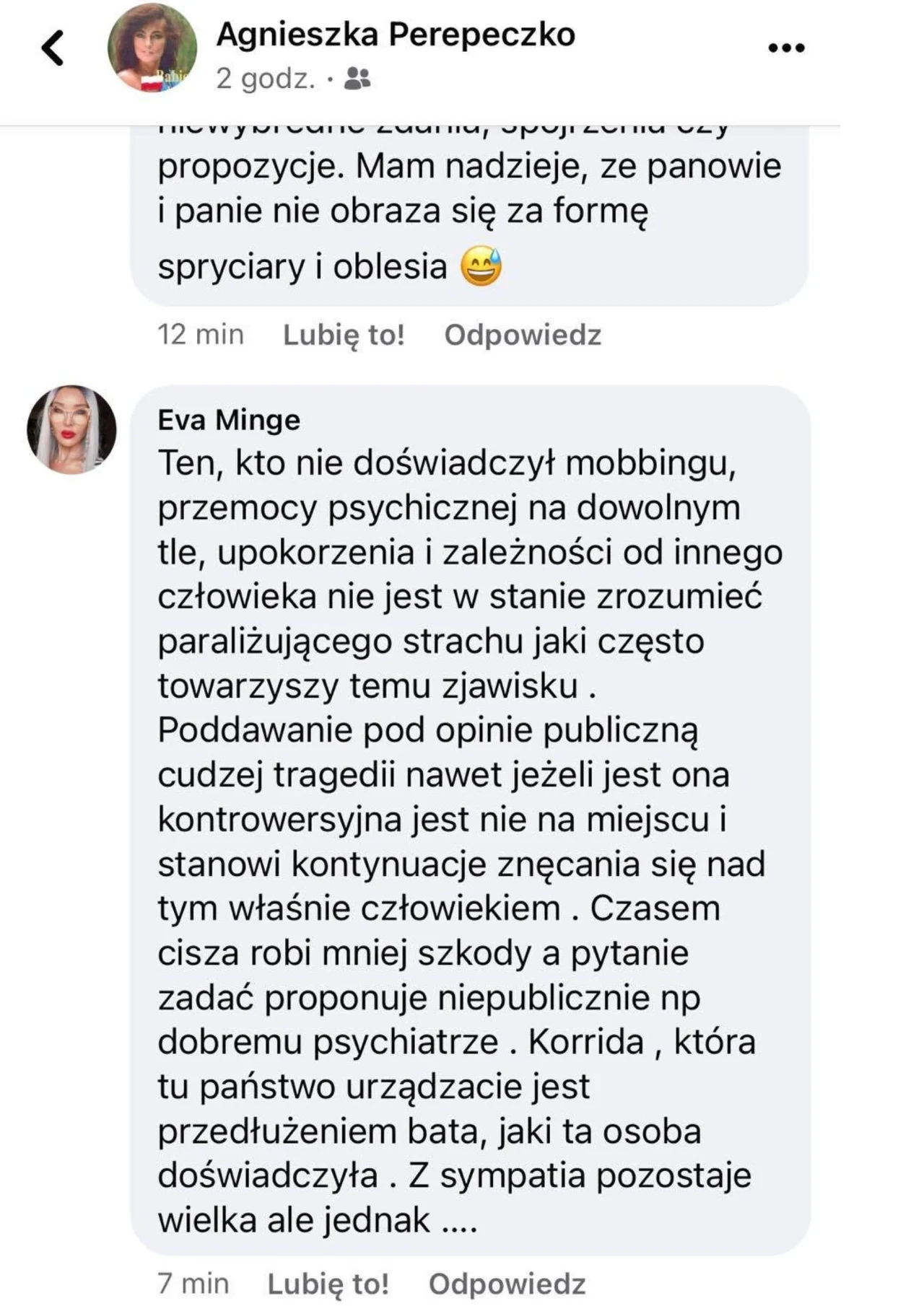 Ewa Minge stanęła w obronie Anny Wendzikowskiej