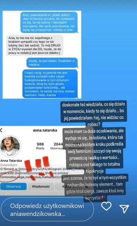 Sms-y opublikowane przez Annę Wendzikowską. Sms-y opublikowane przez Annę Wendzikowską.