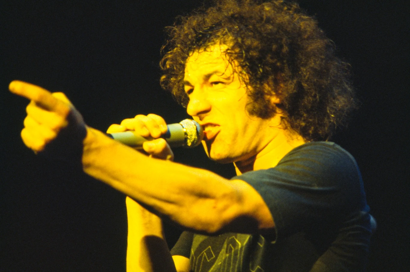 Brian Johnson podczas trasy promocyjnej "Back In Black", Londyn, listopad 1980 r. 