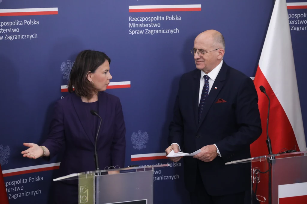 Minister spraw zagranicznych RP Zbigniew Rau i minister spraw zagranicznych Niemiec Annalena Baerbock Minister spraw zagranicznych RP Zbigniew Rau i minister spraw zagranicznych Niemiec Annalena Baerbock