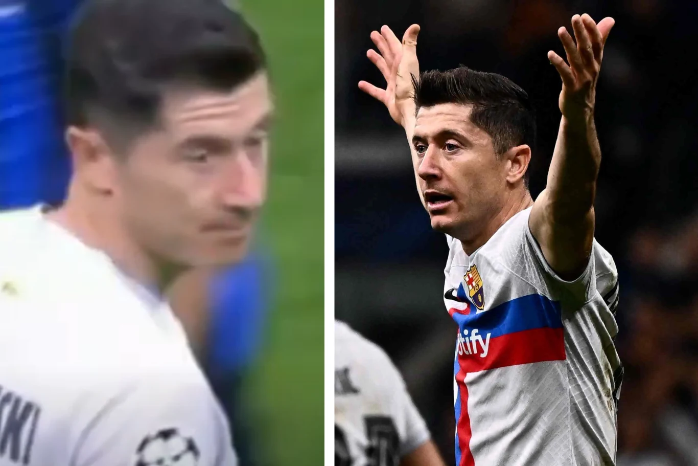 Robert Lewandowski podczas meczu FC Barcelona Robert Lewandowski podczas meczu FC Barcelona