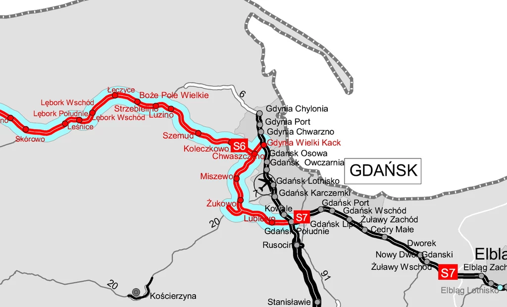 Kończą się prace na odcinku S6 Bożegopole Wielkie - Gdynia Wielki Kack