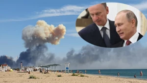 W sierpniu Ukraińcy uderzyli w rosyjską bazę na Krymie. Dym widać było z jednej z plaż półwyspu