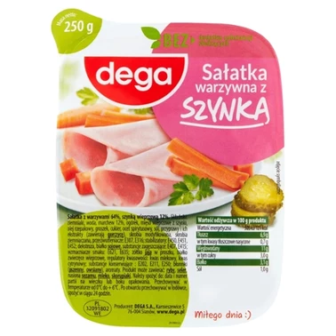 dega Sałatka warzywna z szynką 250 g - 7