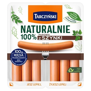 Tarczyński Naturalnie Parówki 100 % z szynki 200 g (2 x 100 g) - 2