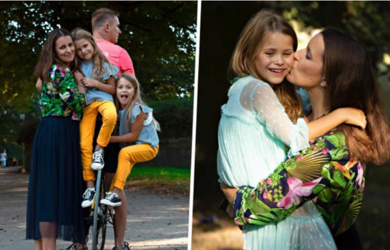 Ewa Zielińska z rodziną.