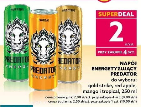 Predator Energy Mean Green Gazowany napój energetyczny 250 ml