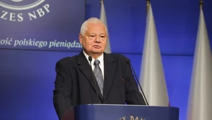 Adam Glapiński, prezes NBP i przewodniczący RPP podczas konferencji prasowej 