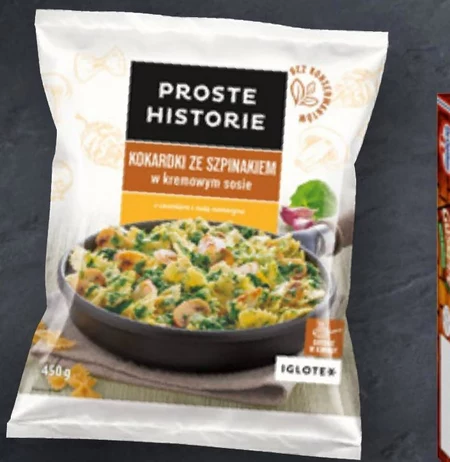 Proste Historie Kokardki ze szpinakiem w kremowym sosie 450 g