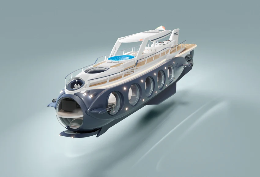 Nautilus to połączenie jachtu i łodzi podwodnej Nautilus to połączenie jachtu i łodzi podwodnej