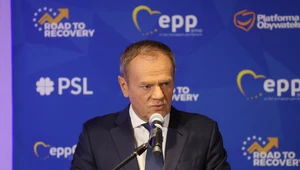Donald Tusk podczas konferencji Europejskiej Partii Ludowej w Warszawie, 7 października 2022 roku