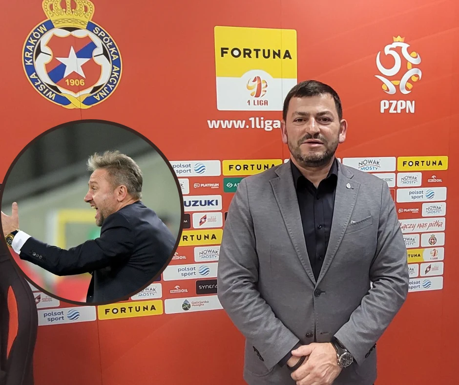 Prezes Wisły Władysław Nowak nie kryje, że w klubie nie było jednomyślności podczas debaty o przyjęciu dymisji Jerzego Brzęczka (z lewej)