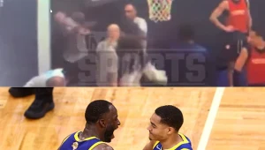 Draymond Green w czasie treningu Golden State Warriors uderzył Jordana Poole`a