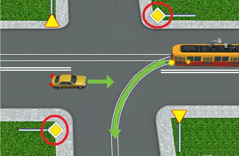 Pierwszy pojedzie samochód czy tramwaj?