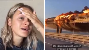 Rosyjska influencerka rozpacza po pożarze mostu Krymskiego