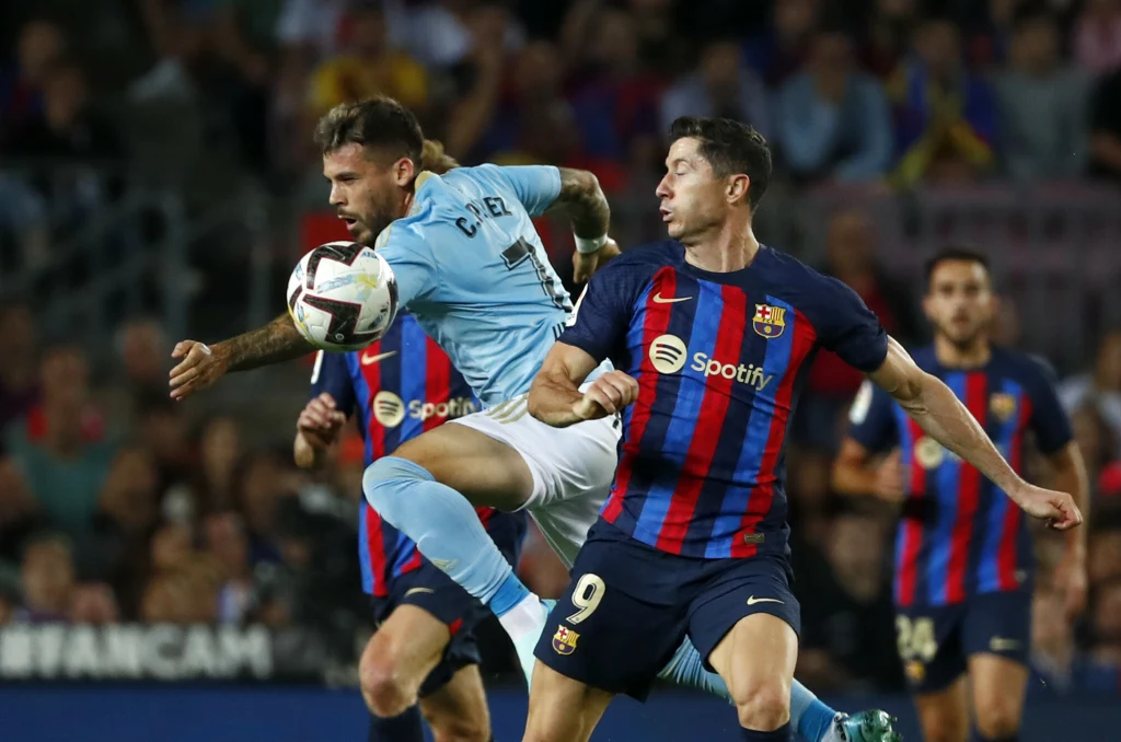 Robert Lewandowski został skutecznie powstrzymany przez defensorów Celty Vigo Robert Lewandowski został skutecznie powstrzymany przez defensorów Celty Vigo