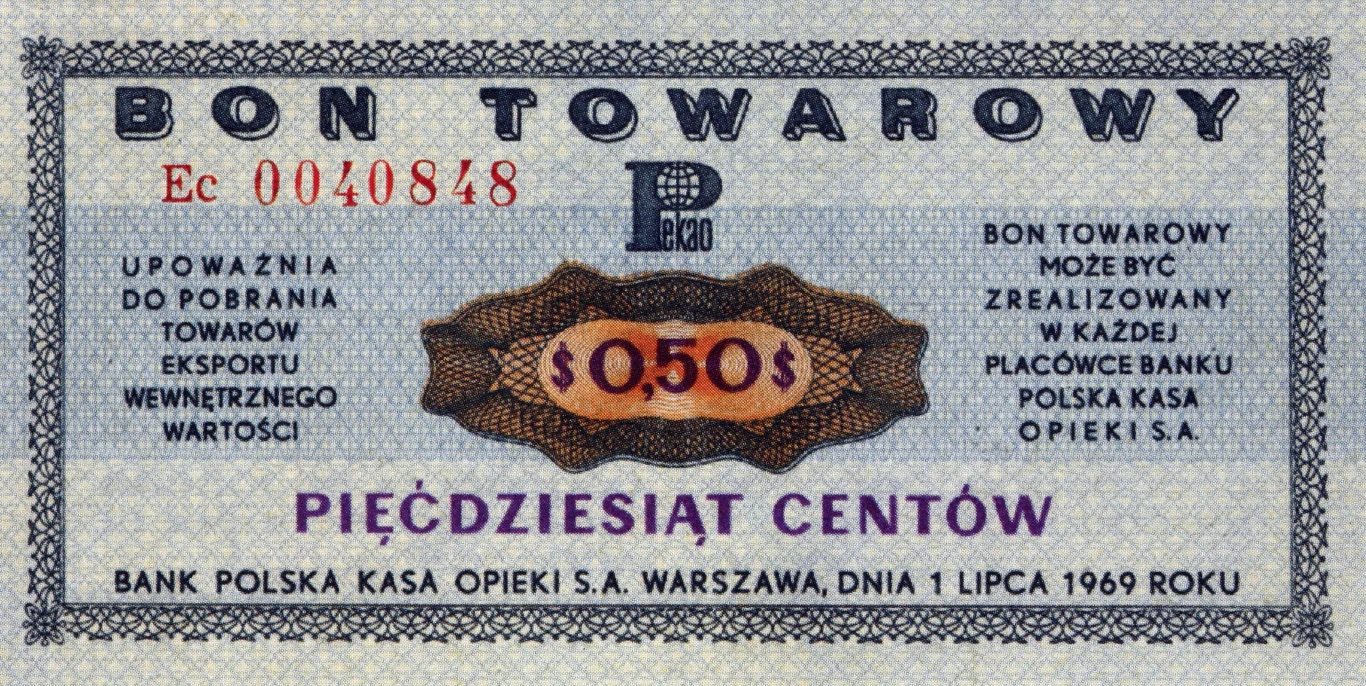 Bony towarowe uprawniały do zakupów w "Pewexie" Bony towarowe uprawniały do zakupów w "Pewexie"