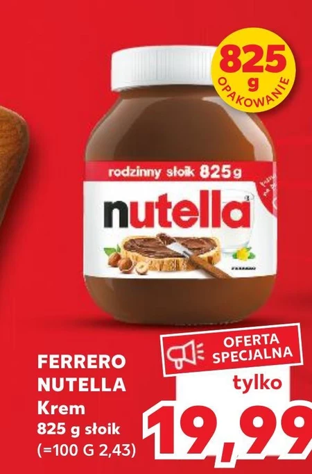 Nutella Krem do smarowania z orzechami laskowymi i kakao 825 g