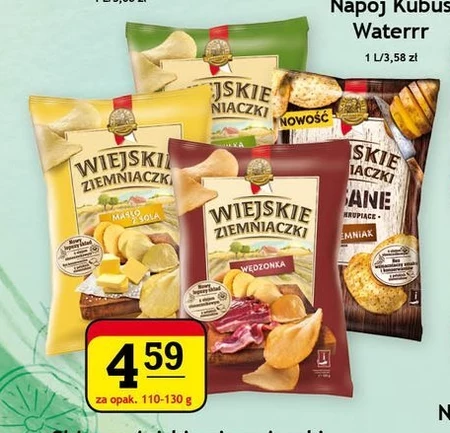 Wiejskie Ziemniaczki Chipsy ziemniaczane wędzonka 130 g