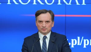 Zbigniew Ziobro podczas środowej konferencji prasowej w siedzibie Prokuratury Krajowej w Warszawie