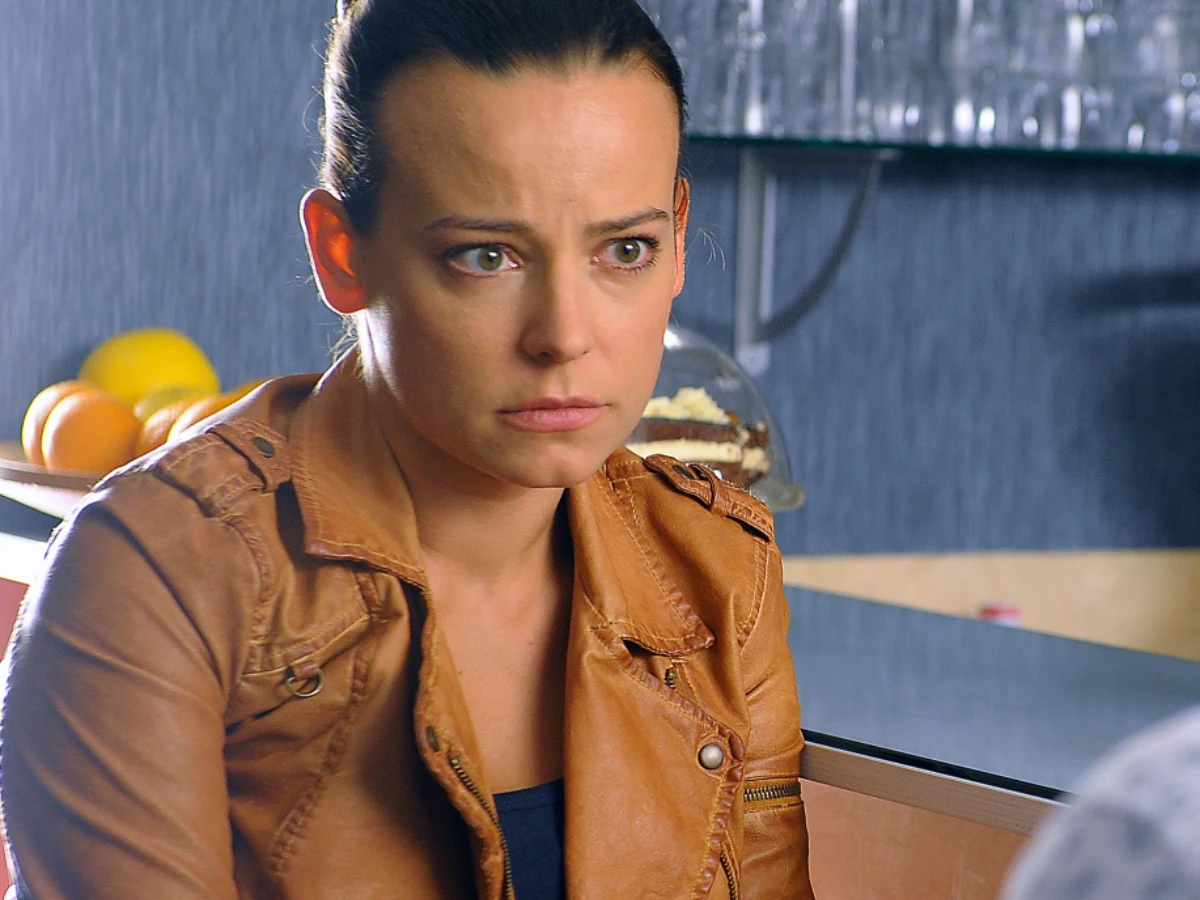 Anna Mucha na planie serialu "M jak miłość" Anna Mucha na planie serialu "M jak miłość"