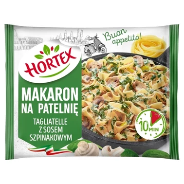 Hortex Makaron na patelnię tagliatelle ze szpinakiem w sosie śmietankowym 450 g - 1