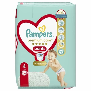 Pampers Premium Care Pieluchomajtki, rozmiar 4, 38 sztuk, 9kg-15kg - 2