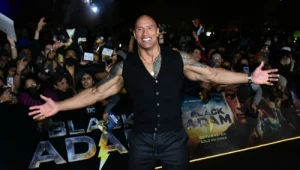 Dwayne Johnson na evencie promującym film "Black Adam"