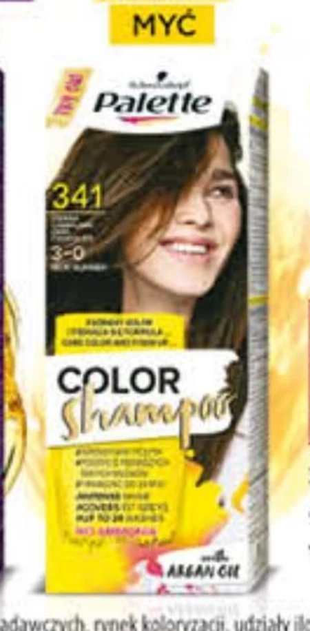 Palette Color Shampoo Szampon koloryzujący do włosów 341 (3-0) ciemna czekolada