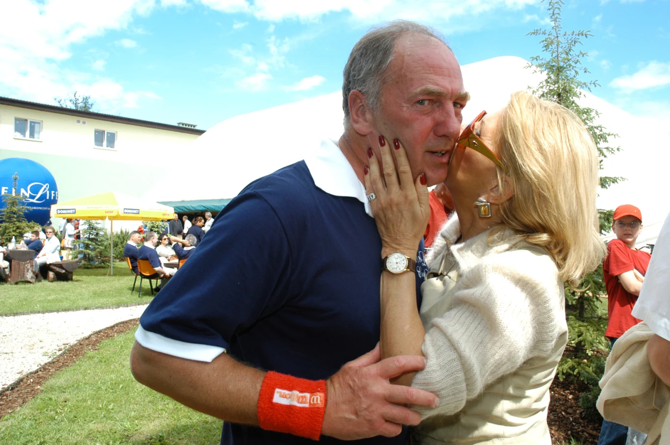 Karol Strasburger z żoną Ireną, 2005 rok