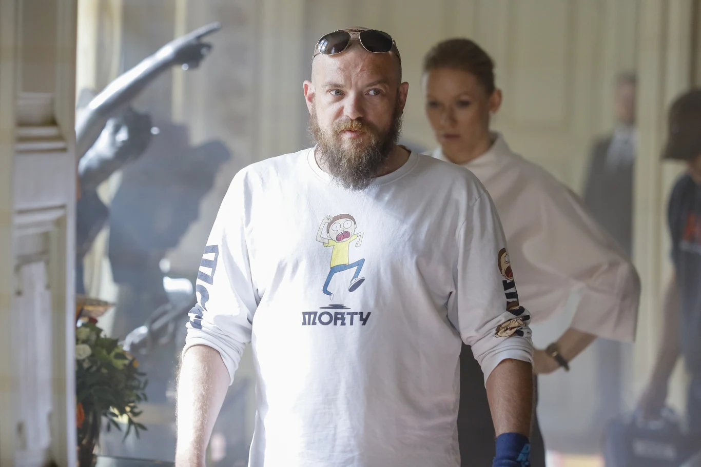 Łukasz Palkowski na planie "Wotum nieufności" Łukasz Palkowski na planie "Wotum nieufności"
