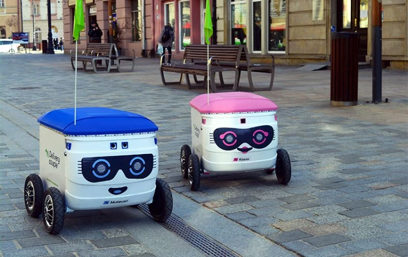 Mateusz i Kasia czyli para robotów dostawczych z Lublina / fot. Delivery Couple