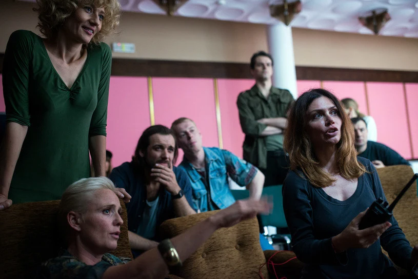 Ewa Bukowska na planie filmu "53 wojny" Ewa Bukowska na planie filmu "53 wojny"