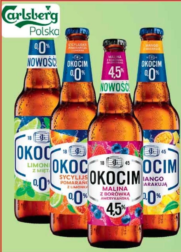 Archiwum Okocim Piwo jasne malina z borówką amerykańską 500 ml