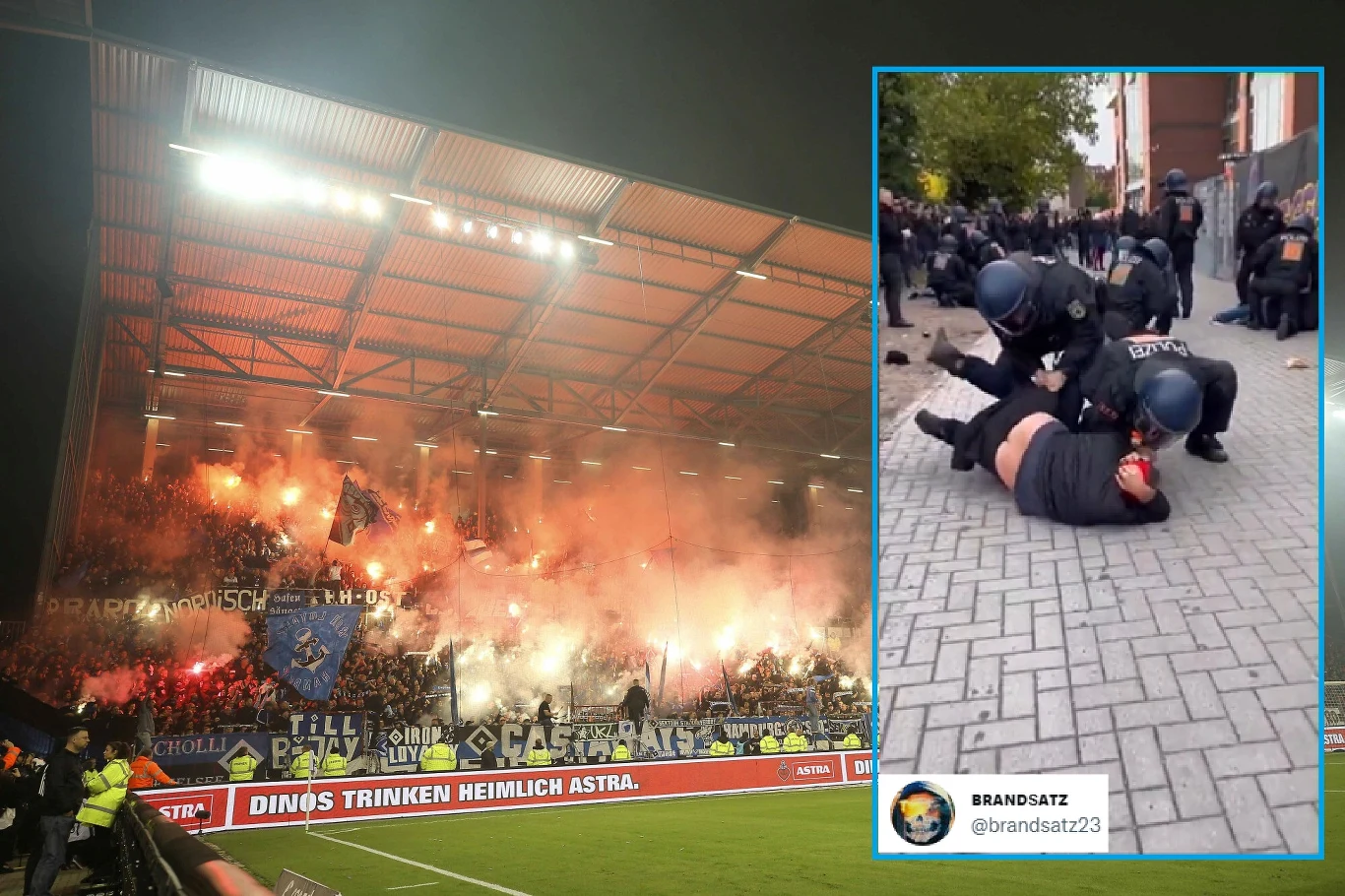 Stadion w trakcie meczu Hamburger SV - FC St. Pauli Stadion w trakcie meczu Hamburger SV - FC St. Pauli