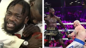 Deontay Wilder rozpłakał się podczas konferencji po walce / źr. PBC/AFP