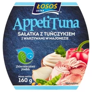 Łosoś Ustka AppetiTuna Sałatka z tuńczykiem i warzywami w majonezie 160 g