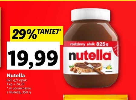 Nutella Krem do smarowania z orzechami laskowymi i kakao 825 g