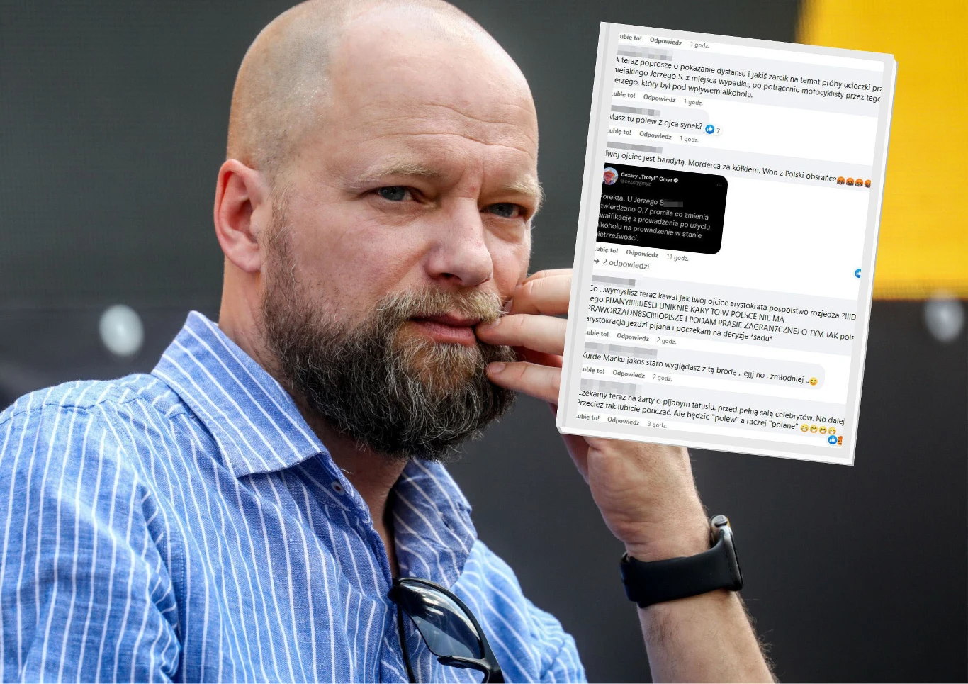 Maciej Stuhr mierzy się z hejtem w sieci Maciej Stuhr mierzy się z hejtem w sieci