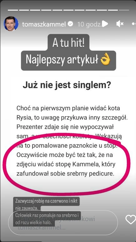 Tomasz Kammel wyjaśnia zamieszanie ze zdjęciem