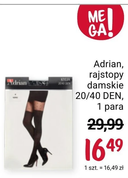 Rajstopy damskie Adrian - 45% TANIEJ! - promocja Rossmann - Ding.pl