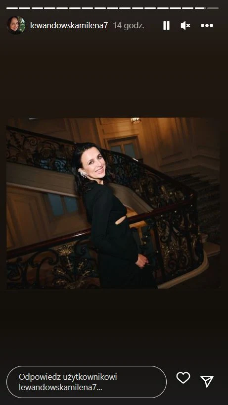 Milena Lewandowska na gali Złotej Piłki