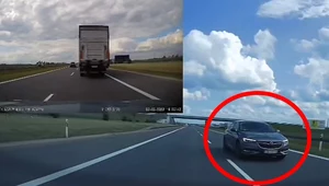 Włączył migacz i strąbił auto na drugim pasie. Dziwne, ale miał rację