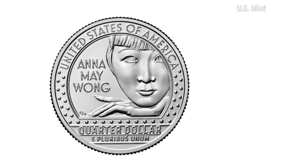 Chińsko-amerykańska gwiazda filmowa Anny May Wong będzie pierwszą Azjatką, która dostąpiła tego zaszczytu. fot. US Mint Chińsko-amerykańska gwiazda filmowa Anny May Wong będzie pierwszą Azjatką, która dostąpiła tego zaszczytu. fot. US Mint