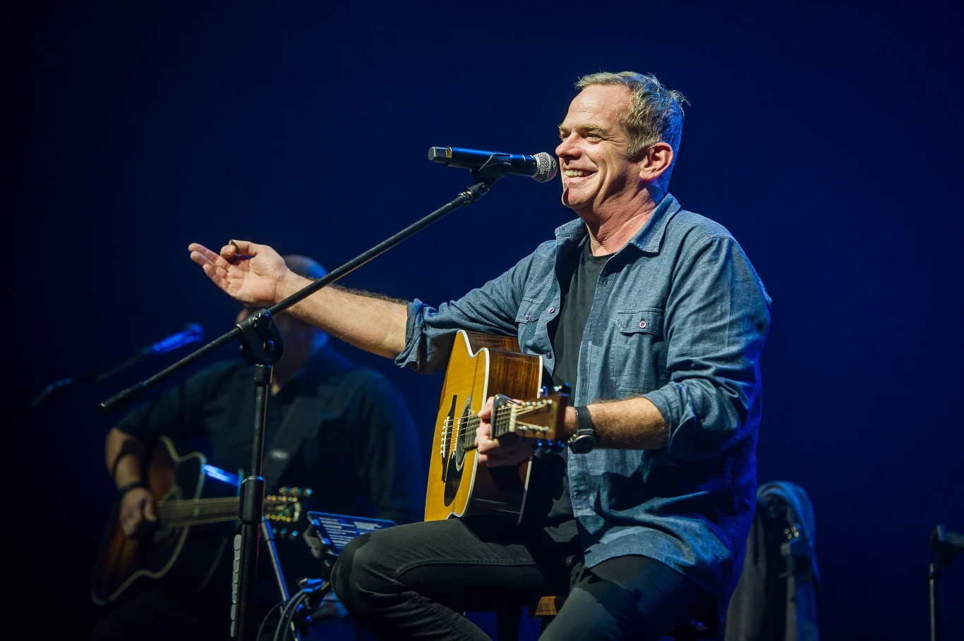 Garou podczas koncertu w Warszawie Garou podczas koncertu w Warszawie