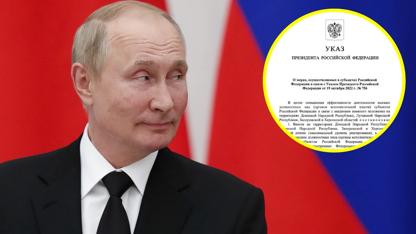 Władimir Putin wprowadza stan wojenny w czterech ukraińskich obwodach Władimir Putin wprowadza stan wojenny w czterech ukraińskich obwodach